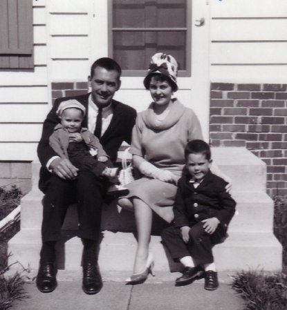 1963-Easter- Don(Pete) and Joyce Bell, with sons Pete and Nick