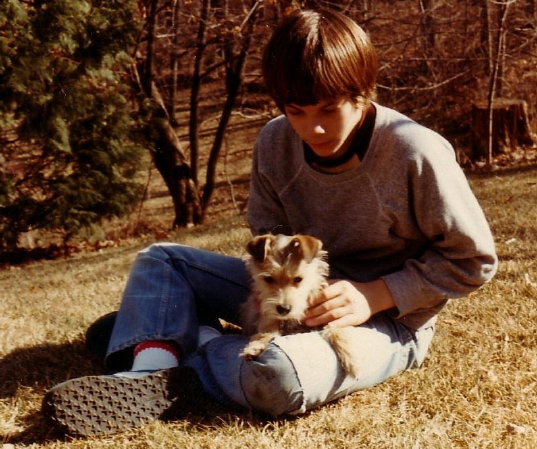 1981- Eric Bell and his dog Gretel