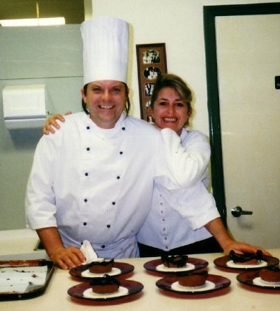 1998- Nick and Julie Bell, teaching a cooking class