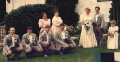 1992- Peter+Linda Bell wedding, FL-R Jim Miller,Nick,Dave Christenson,Eric, BL-R Jeanne OKeefe,Kim Eickmeyer,Linda+Peter,Amy E