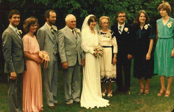 220 Wedding of Deb+Gary-May 30, 1980 - Joe,Lucy,John,Orrin,Deb,Charlotte,Mike,Mary,Dort