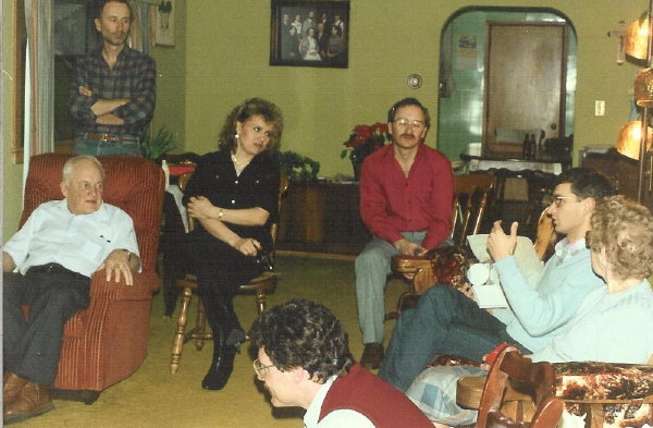 300 Christmas 1987 at Orrin and Charlotte Heinrich - Orrin, John,Sue,Mike, Joe, Charlotte,Mike