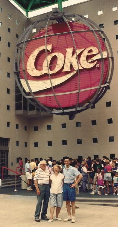 325 Visit with Joe in Atlanta - Orrin and Charlotte - 1992 - World of Coke - Orrin,Charlotte,Joe