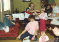 270 Christmas 1987 at Orrin and Charlotte Heinrich - John,Bruce,Dort,Andrea,Mike,Charlotte, baby Lyn