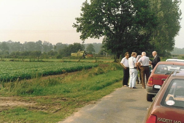 310 Orrin and Joe talking with Germans near possible landing site, near Damme