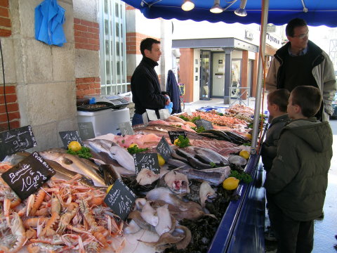 DSCN7022 Fish seller, City Market, La Rochelle