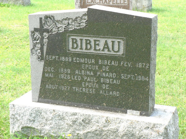 P1090046 Bibeau tombstones, Church of Notre Dame,  Pierreville (near St Francois-du-Lac)