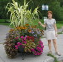 P1090128 (11) Jane by flowers, Mont Royal Park, Montreal