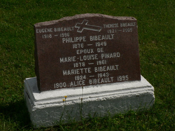 P1090013 Bibeau tombstones, Saint-Francois-Xavier, Saint-Francois-du-Lac (23)